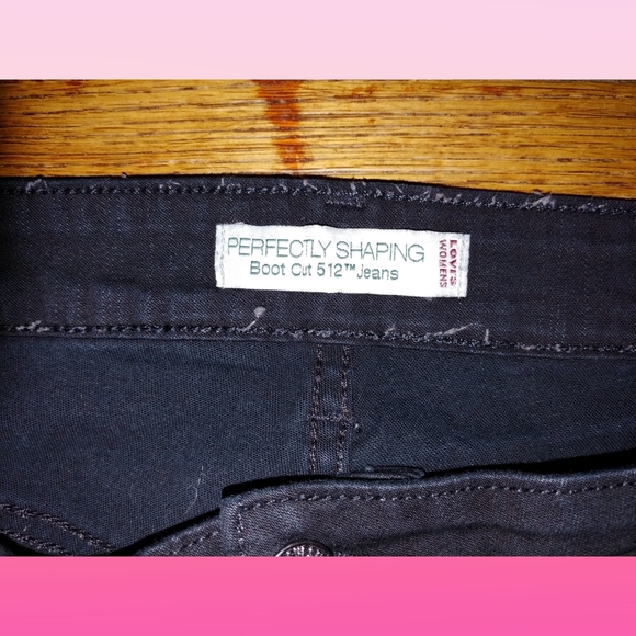LEVI'S 512 black boot cut high waist denim jeans - Picture 2 of 8